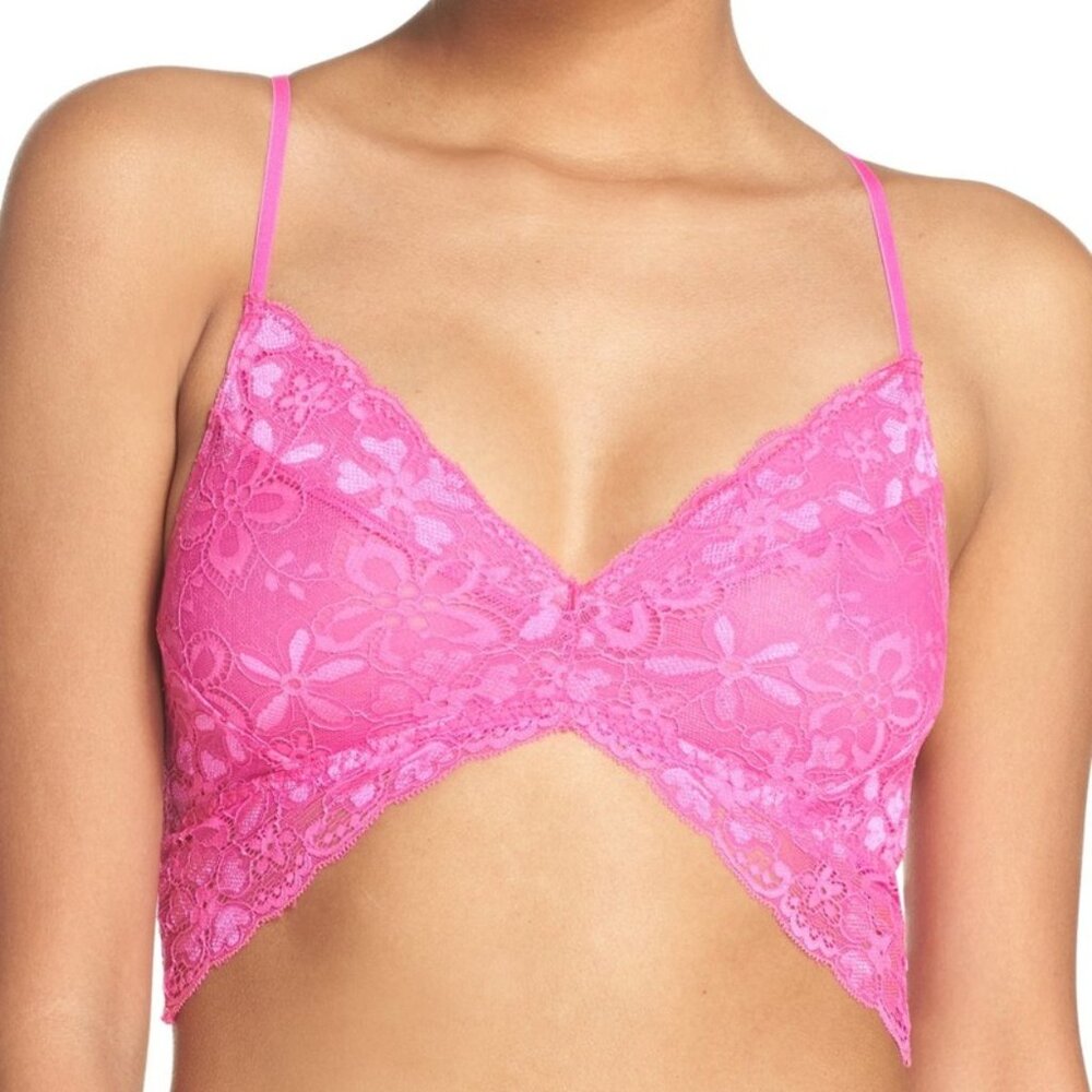 Honeydew Intimates NEW Bra Lace Bralette NWT Women's L PINK RED Purple
